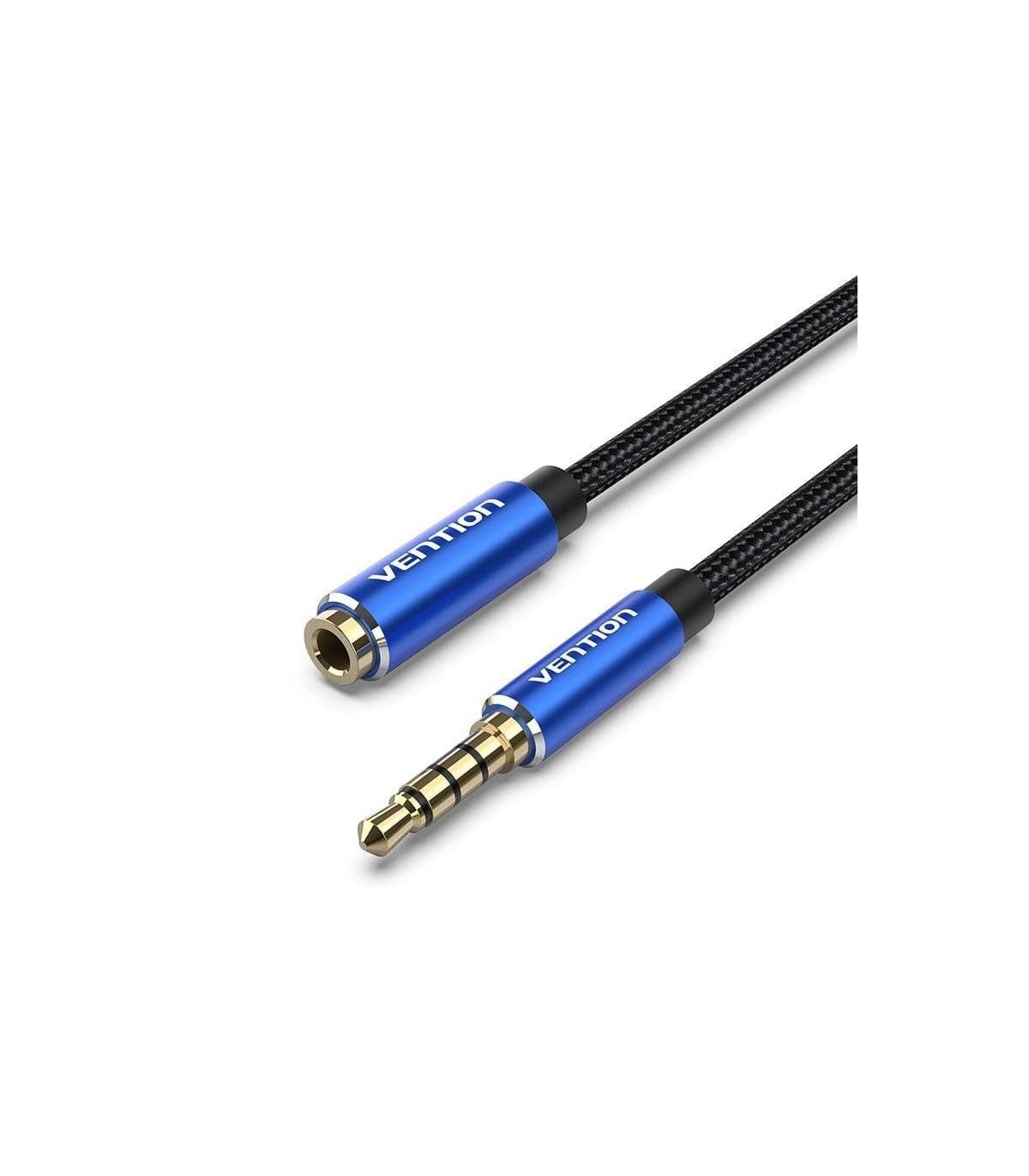 Cable Estreo Vention BHCLJ/ Jack 3.5 Macho - Jack 3.5 Hembra/ 5m/ Azul