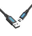 Cable USB 2.0 Vention COMBH/ USB Macho - MiniUSB Macho/ Hasta 10W/ 480Mbps/ 2m/ Negro