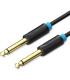 Cable Mono Vention BAABF/ Jack 6.5 Macho - Jack 6.5 Macho/ 1m/ Negro