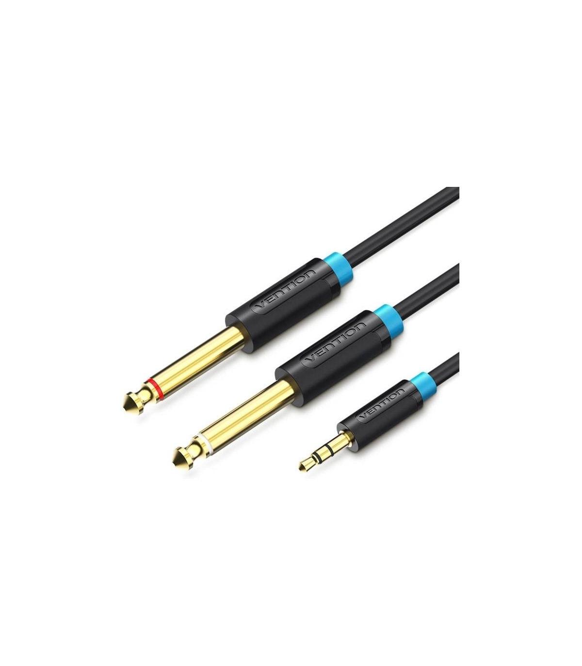 Cable Estreo Vention BACBG/ Jack 3.5 Macho - 2x Jack 6.5 Macho/ 1.5m/ Negro