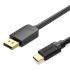 Cable Conversor Vention CGYBH/ USB Tipo-C Macho - DisplayPort Macho/ 2m/ Negro