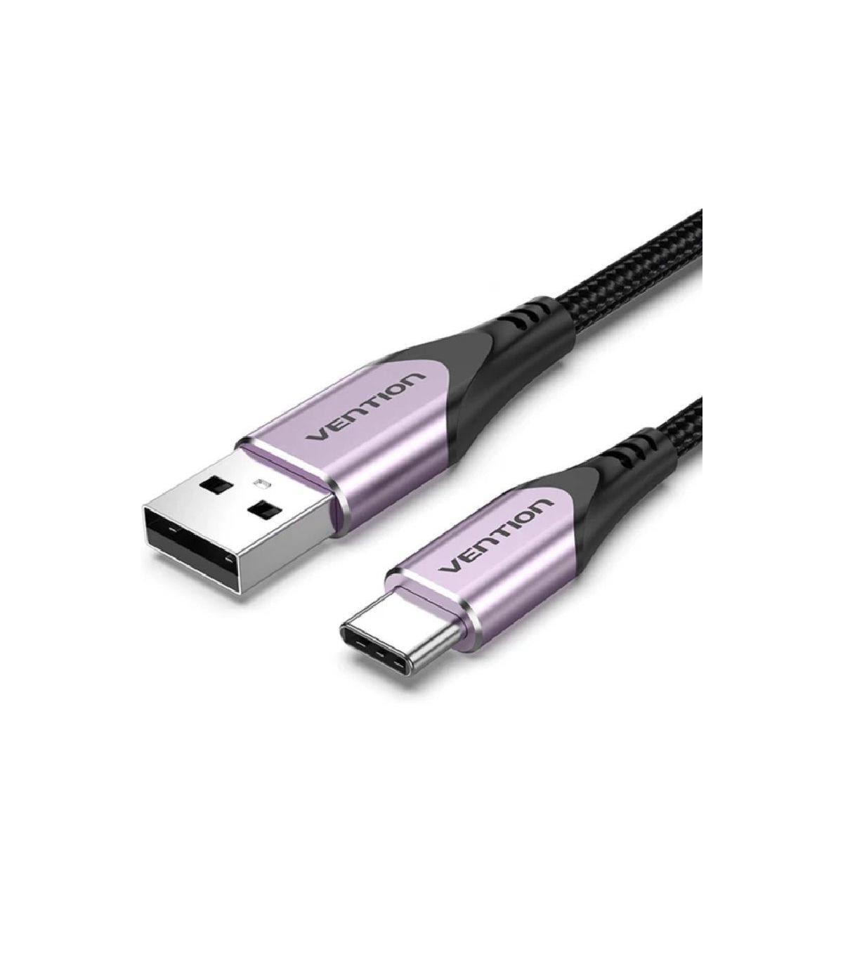 Cable USB 2.0 Tipo-C Vention CODVF/ USB Tipo-C Macho - USB Macho/ 480Mbps/ 1m/ Purpura