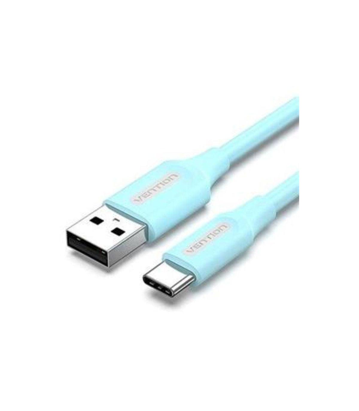 Cable USB 2.0 Tipo-C Vention COKSF/ USB Tipo-C Macho - USB Macho/ 480Mbps/ 1m/ Azul