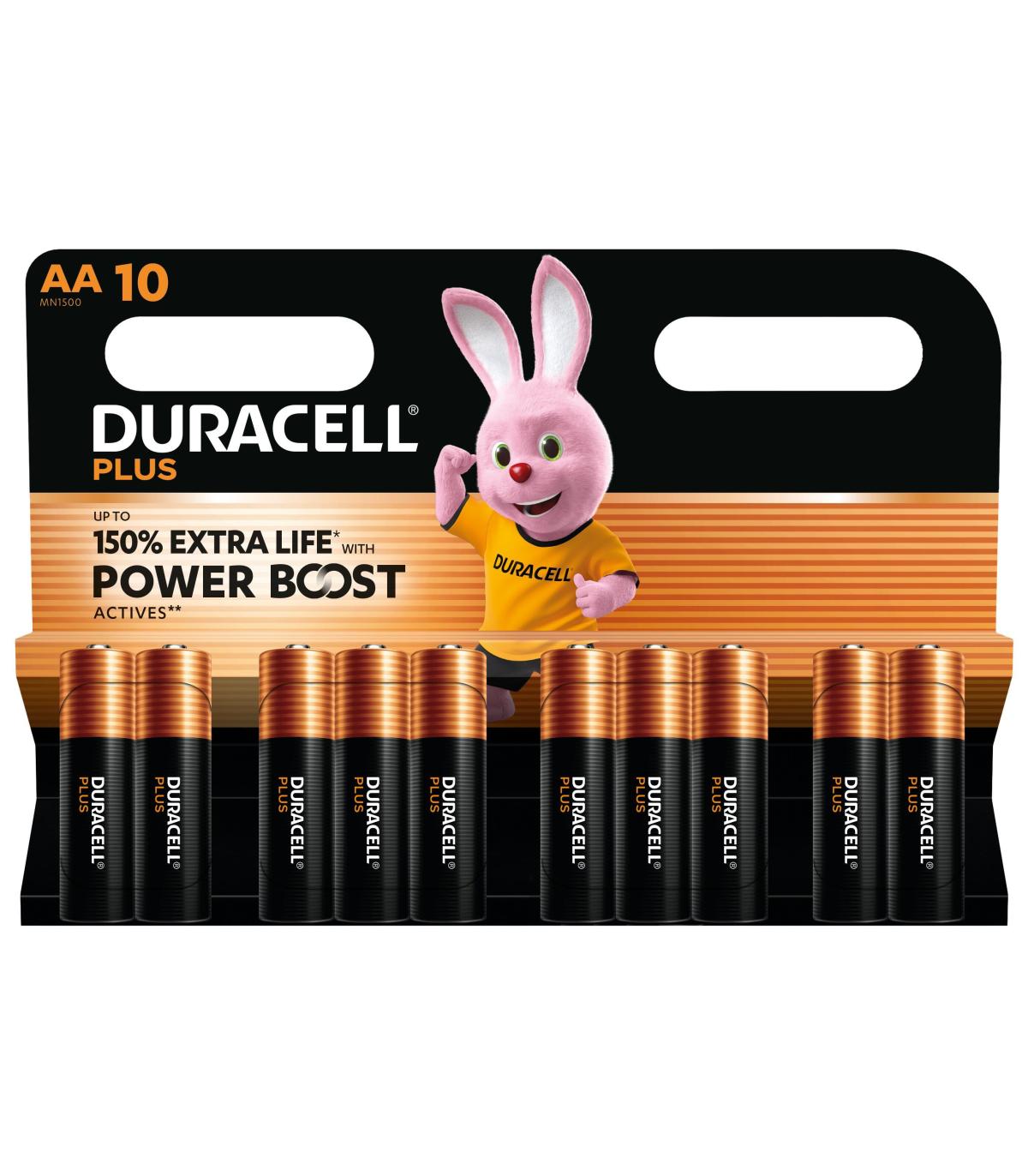 Pack De 10 Pilas AA Duracell Plus Power Boost DPBLR6B10  1.5V  Alcalinas