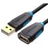 Cable Alargador USB 2.0 Vention CBCBI/ USB Macho - USB Hembra/ 3m/ Negro