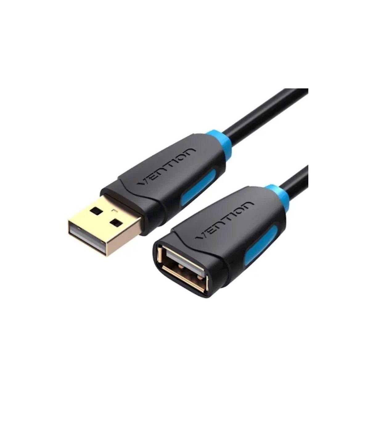 Cable Alargador USB 2.0 Vention CBCBI/ USB Macho - USB Hembra/ 3m/ Negro