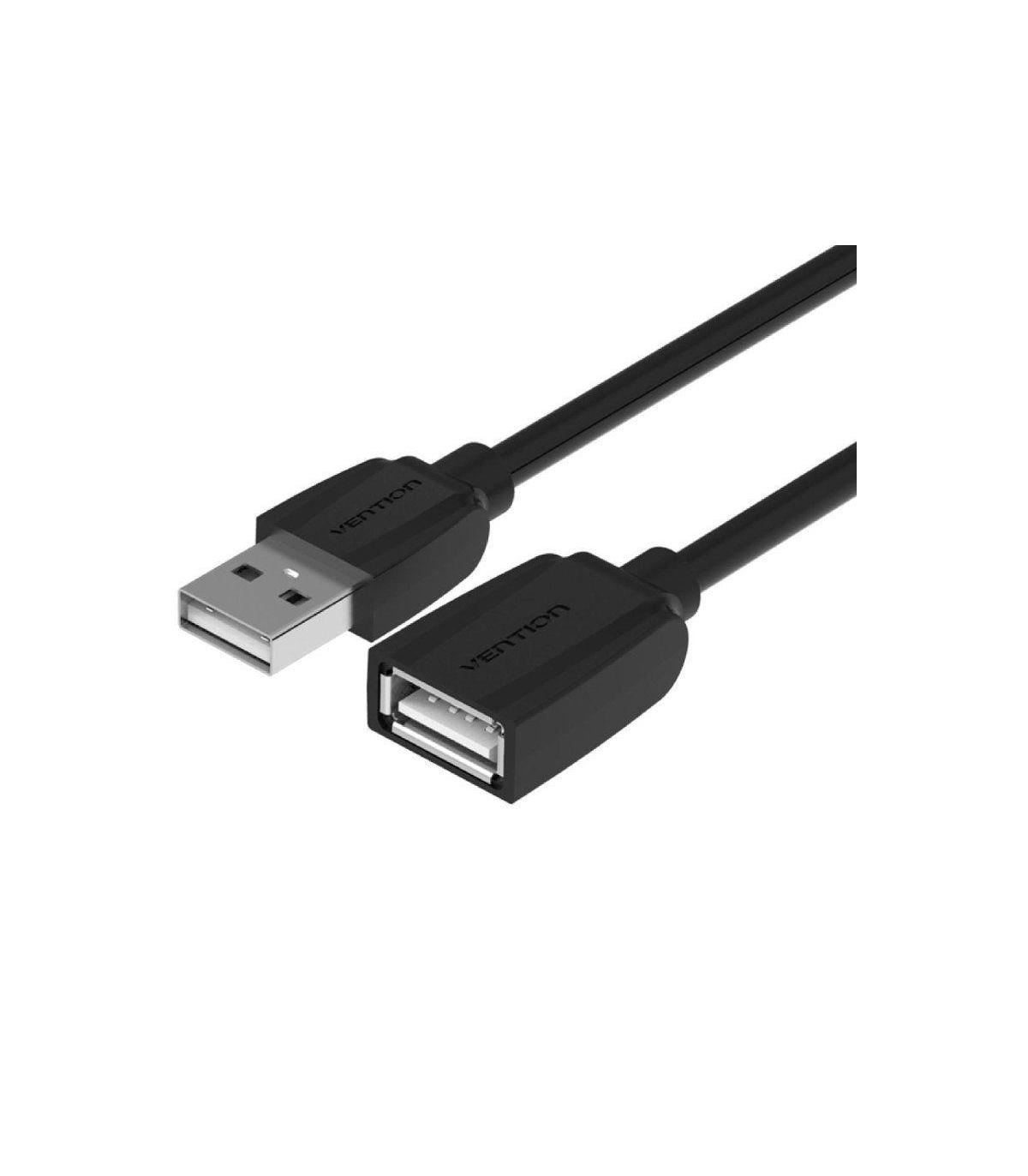 Cable Alargador USB 2.0 Vention VAS-A44-B150/ USB Macho - USB Hembra/ 1.5m/ Negro