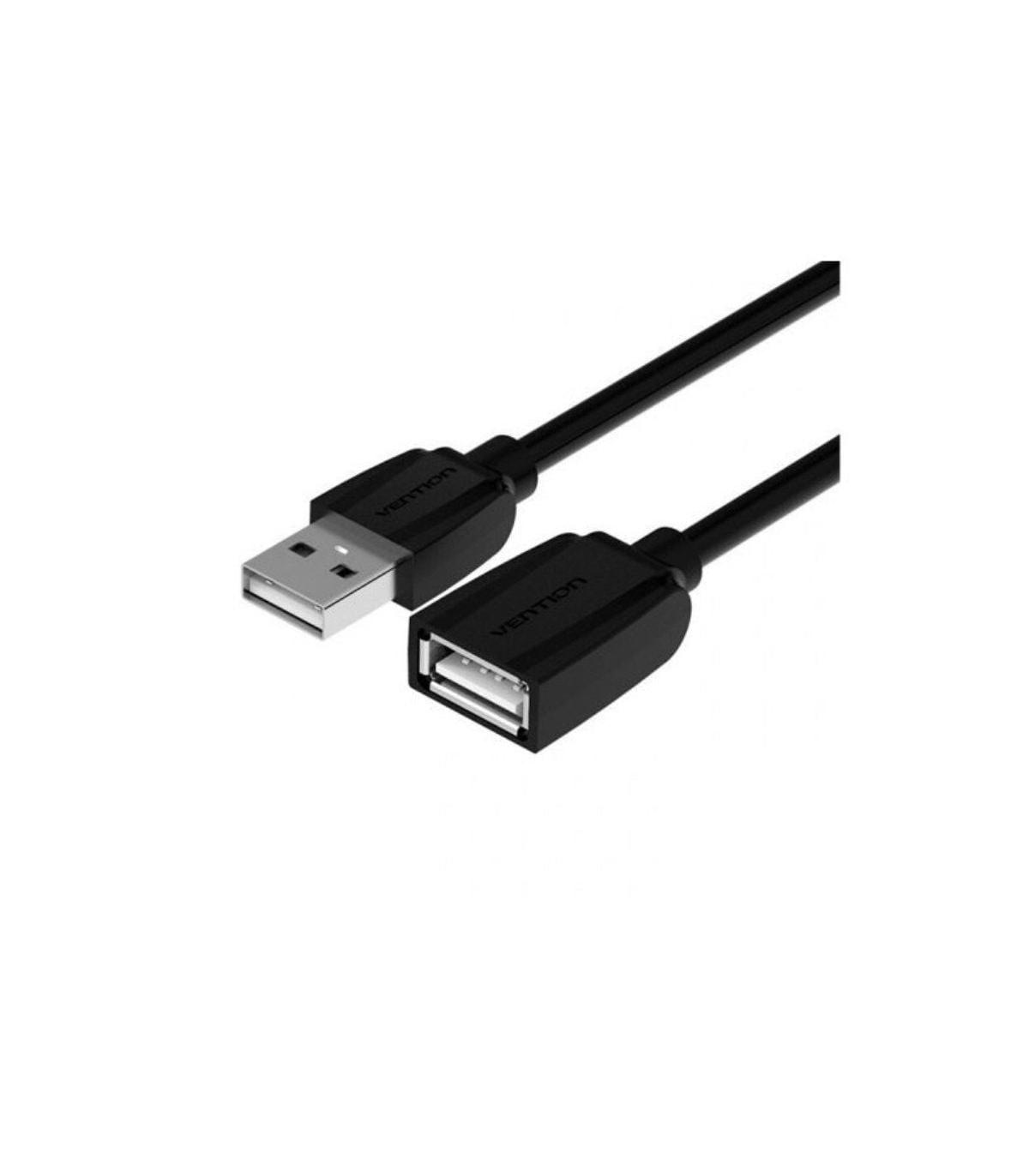 Cable Alargador USB 2.0 Vention VAS-A44-B300/ USB Macho - USB Hembra/ 480Mbps/ 3m/ Negro