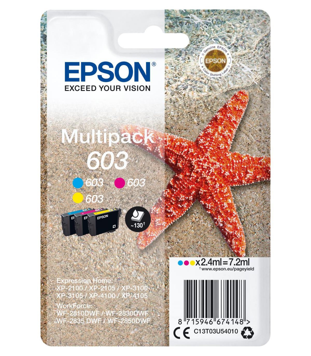 PACK DE CARTUCHOS 3 COLORES (CMY) EPSON 603