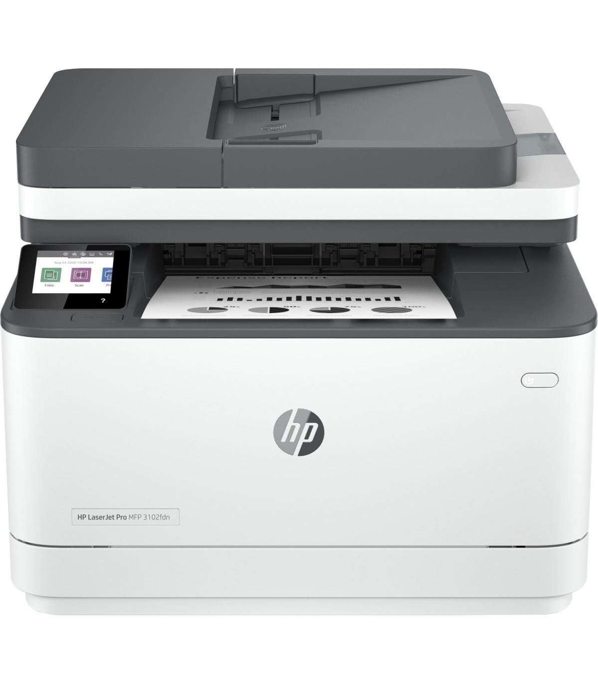 Multifuncin Lser Monocromo HP Lserjet Pro 3102FDN Fax  Dplex  Blanca