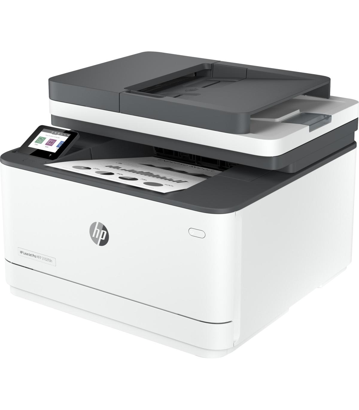 Multifuncin Lser Monocromo HP Lserjet Pro 3102FDN Fax  Dplex  Blanca