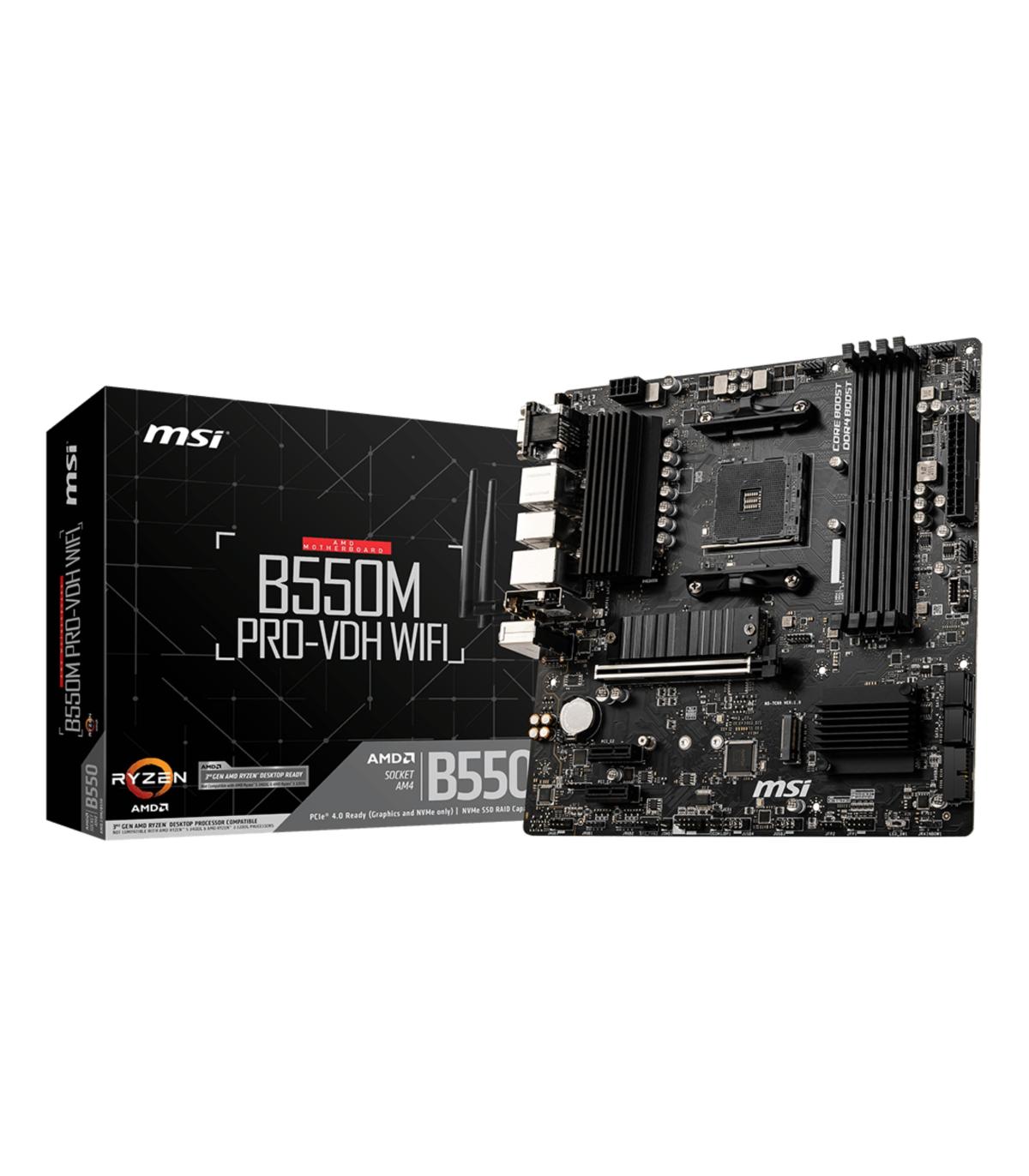 MSI Placa Base B550M PRO-VDH WIFI MATX AM4