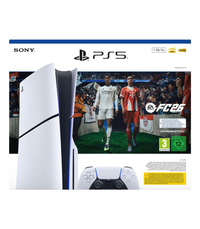 Consola Sony Playstation 5 - PS5 Slim Estndar 1TB  Incluye Mando Dual Sense Y Cdigo De Juego EA Sports FC 26  Chassis E