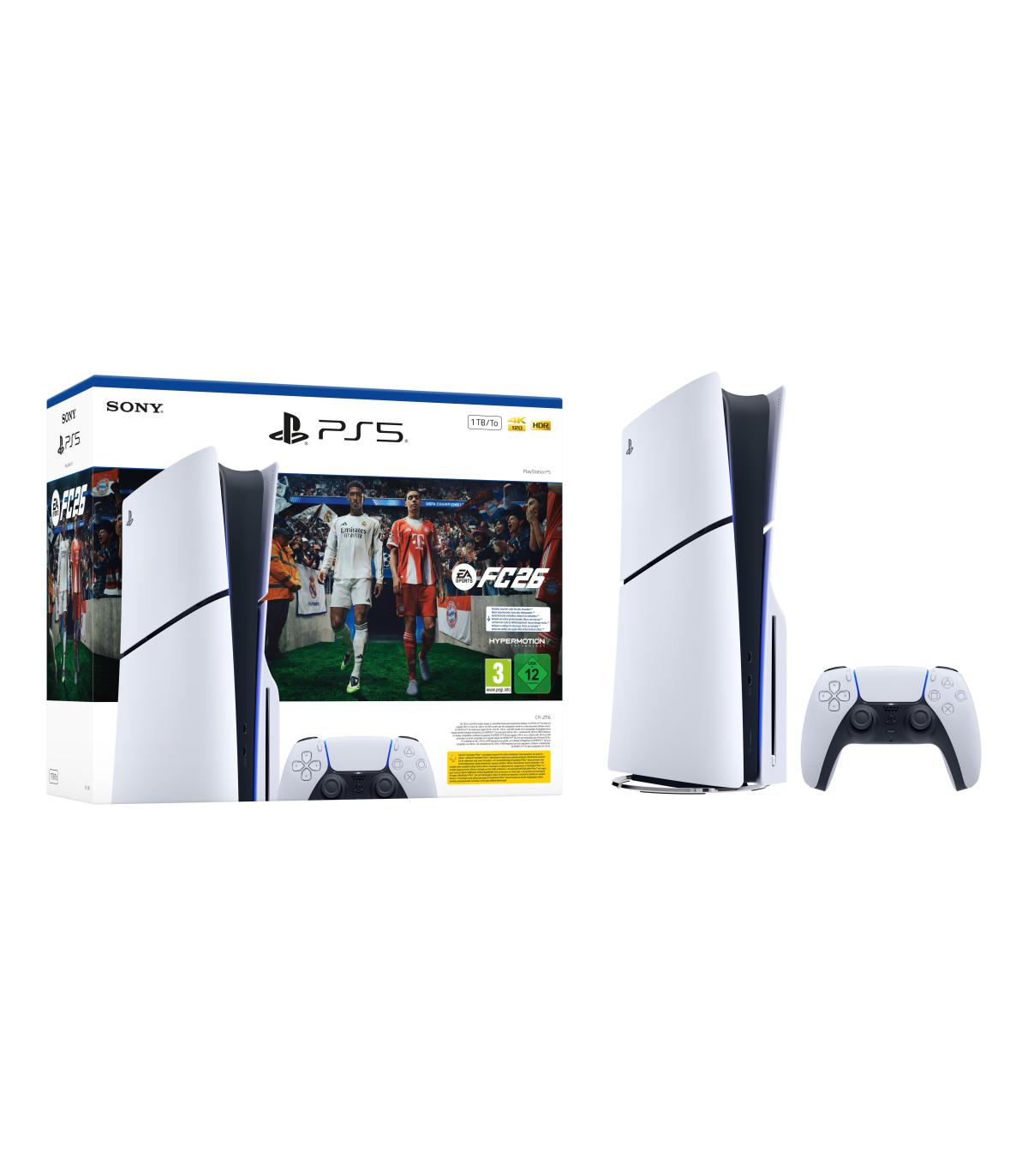 Consola Sony Playstation 5 - PS5 Slim Estndar 1TB  Incluye Mando Dual Sense Y Cdigo De Juego EA Sports FC 26  Chassis E