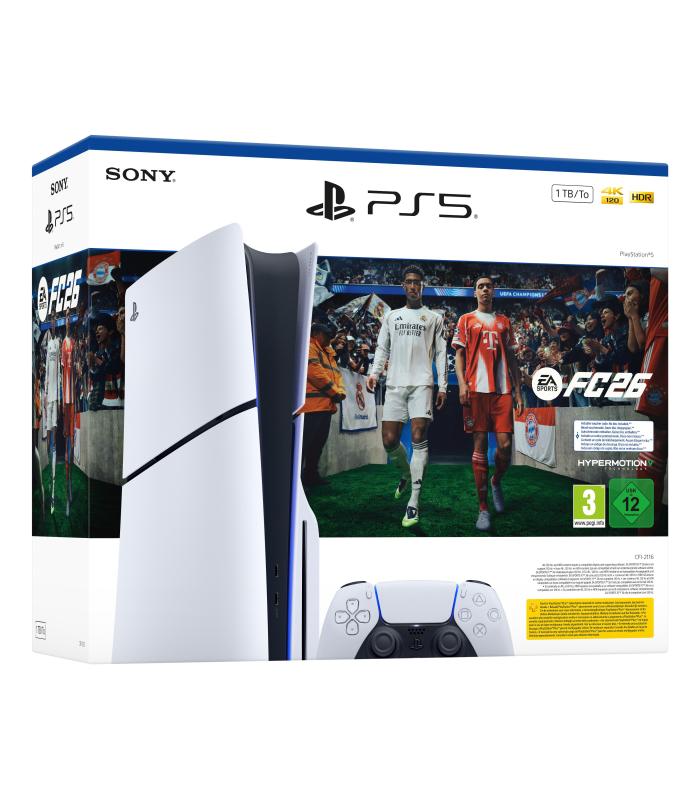Consola Sony Playstation 5 - PS5 Slim Estndar 1TB  Incluye Mando Dual Sense Y Cdigo De Juego EA Sports FC 26  Chassis E
