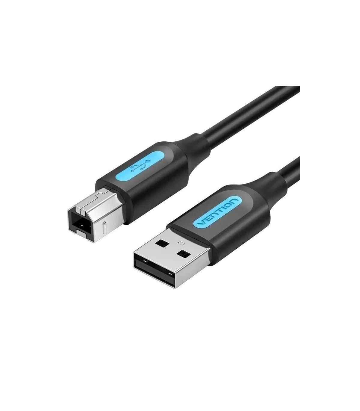 Cable USB 2.0 Impresora Vention COQBL/ USB Tipo-B Macho - USB Macho/ 480Mbps/ 10m/ Negro