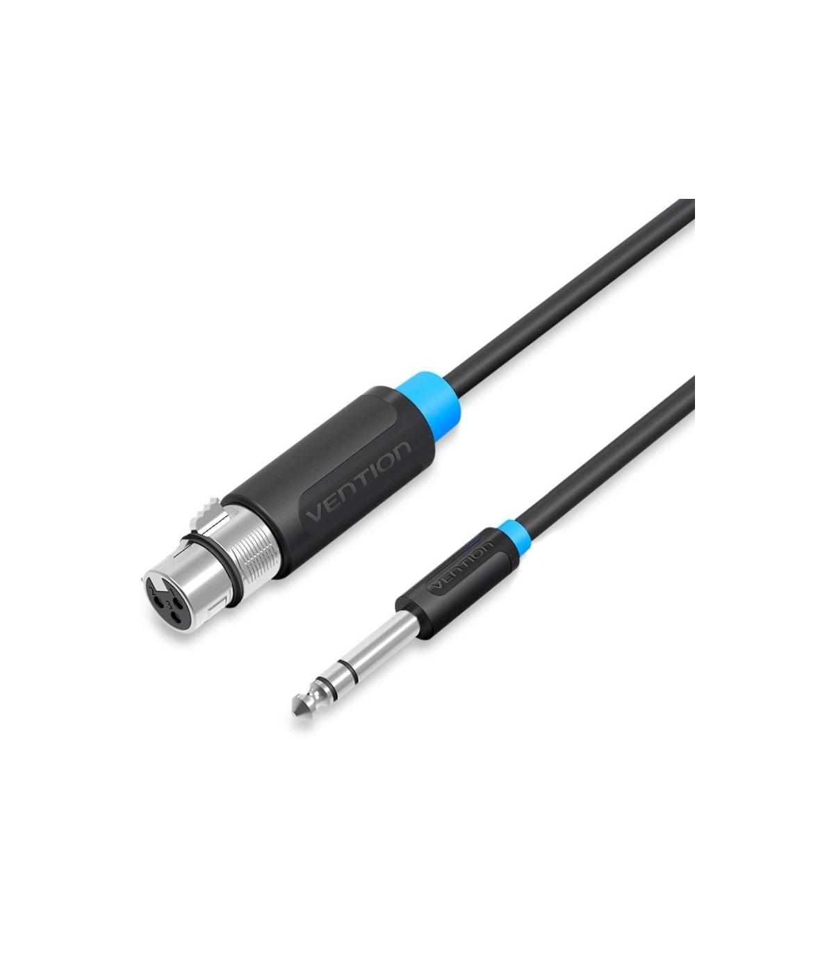 Cable Estreo Vention BBEBH/ Jack 6.5 Macho - XLR Hembra/ 2m/ Negro