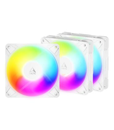 Pack De 3 Ventilador Arctic P12 Pro Reverse A-RGB  12cm  Blanco
