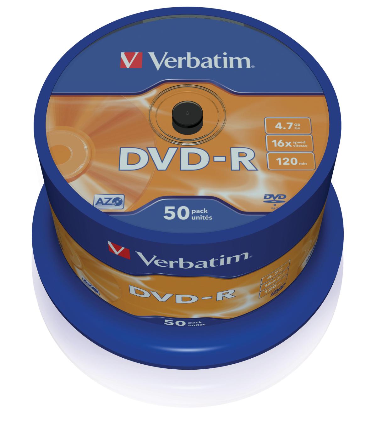 DVD-R Verbatim Advanced AZO 16X  Tarrina-50uds