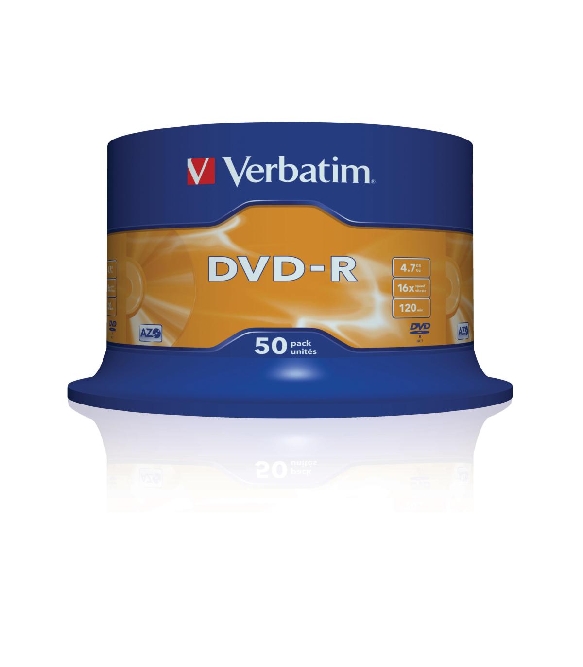DVD-R Verbatim Advanced AZO 16X  Tarrina-50uds
