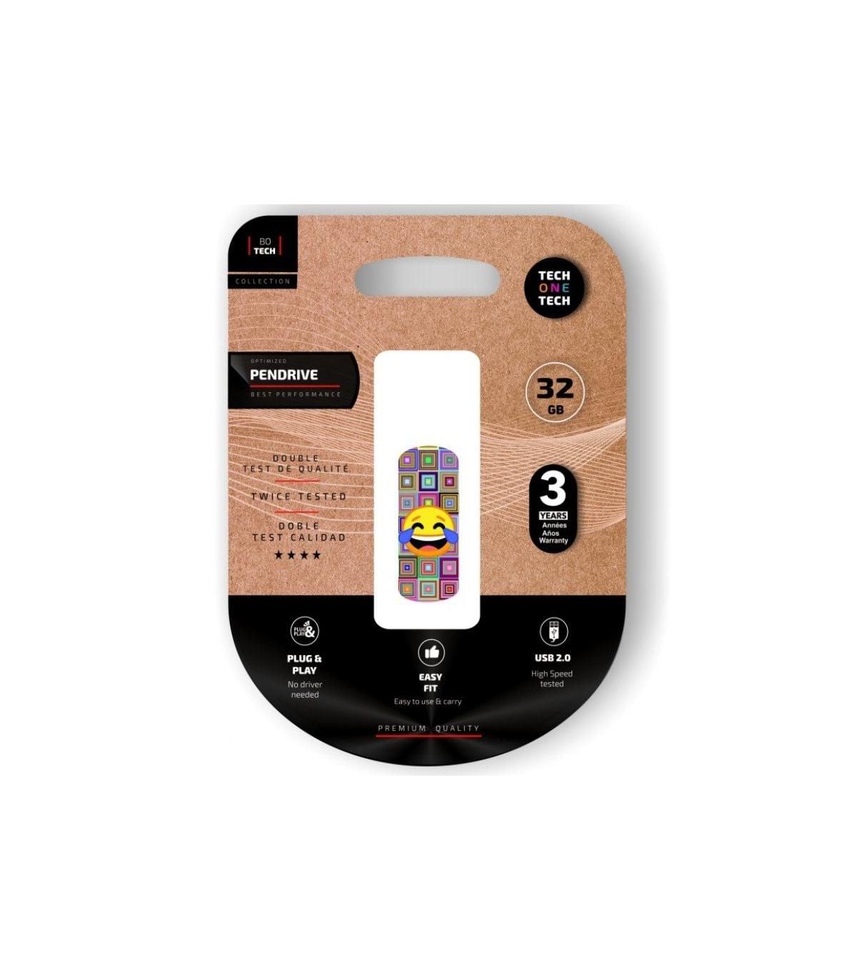 Pendrive 32GB Tech One Tech Emoji meparto USB 2.0