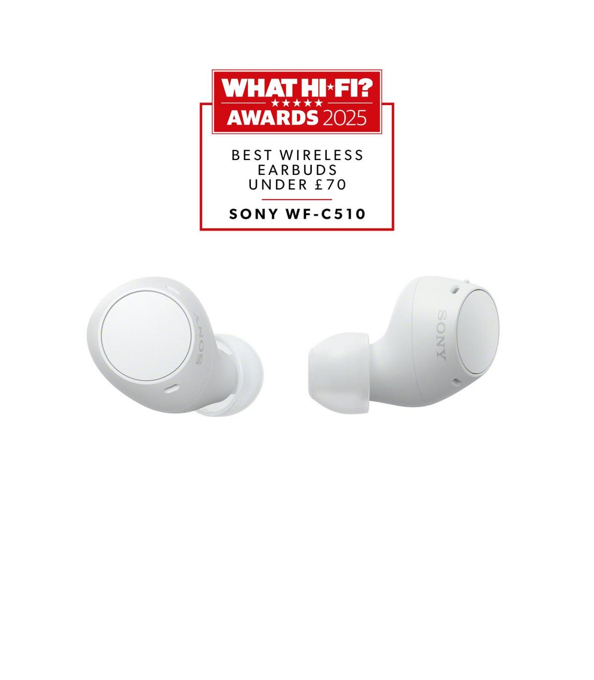 Auriculares Bluetooth Sony WF-C510 Con Estuche De Carga  Autonoma 5h  Blancos