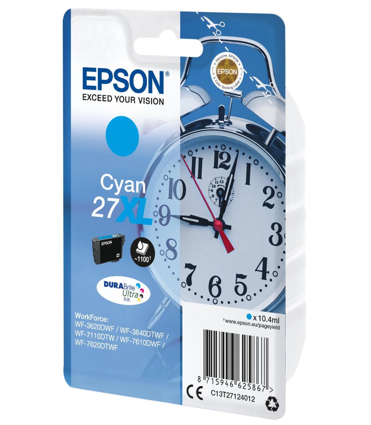 CARTUCHO CIAN EPSON 27XL
