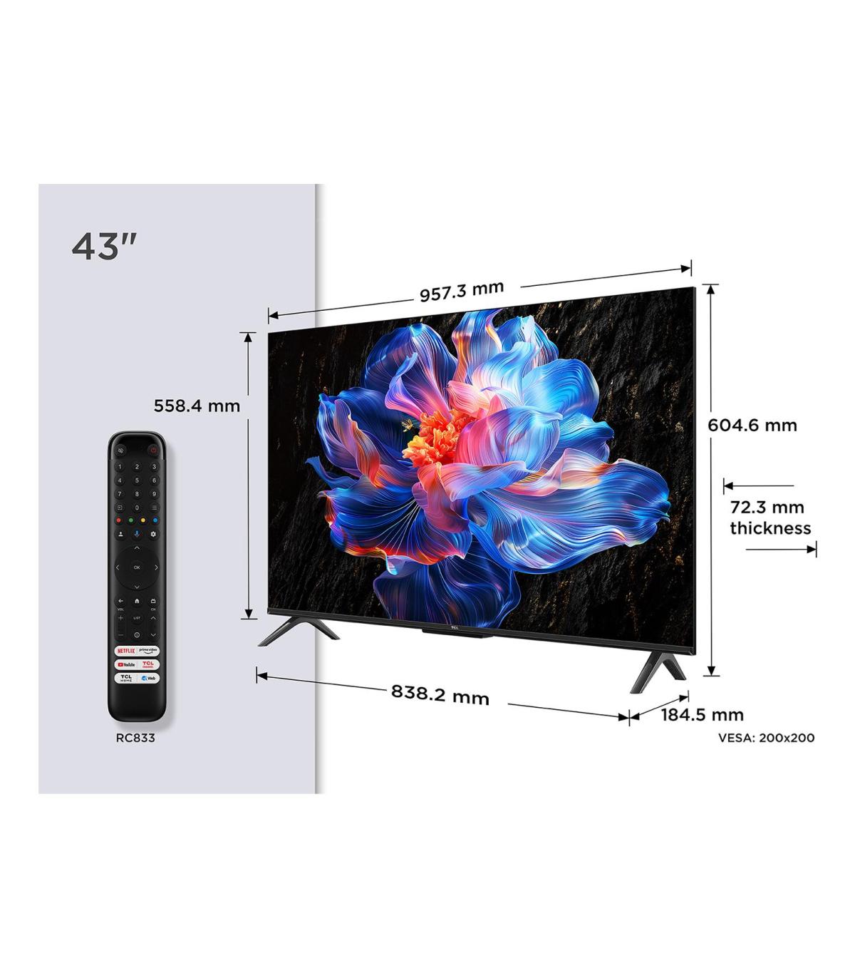 Televisor TCL 43P6K 43'  Ultra HD 4K  Smart TV  WiFi