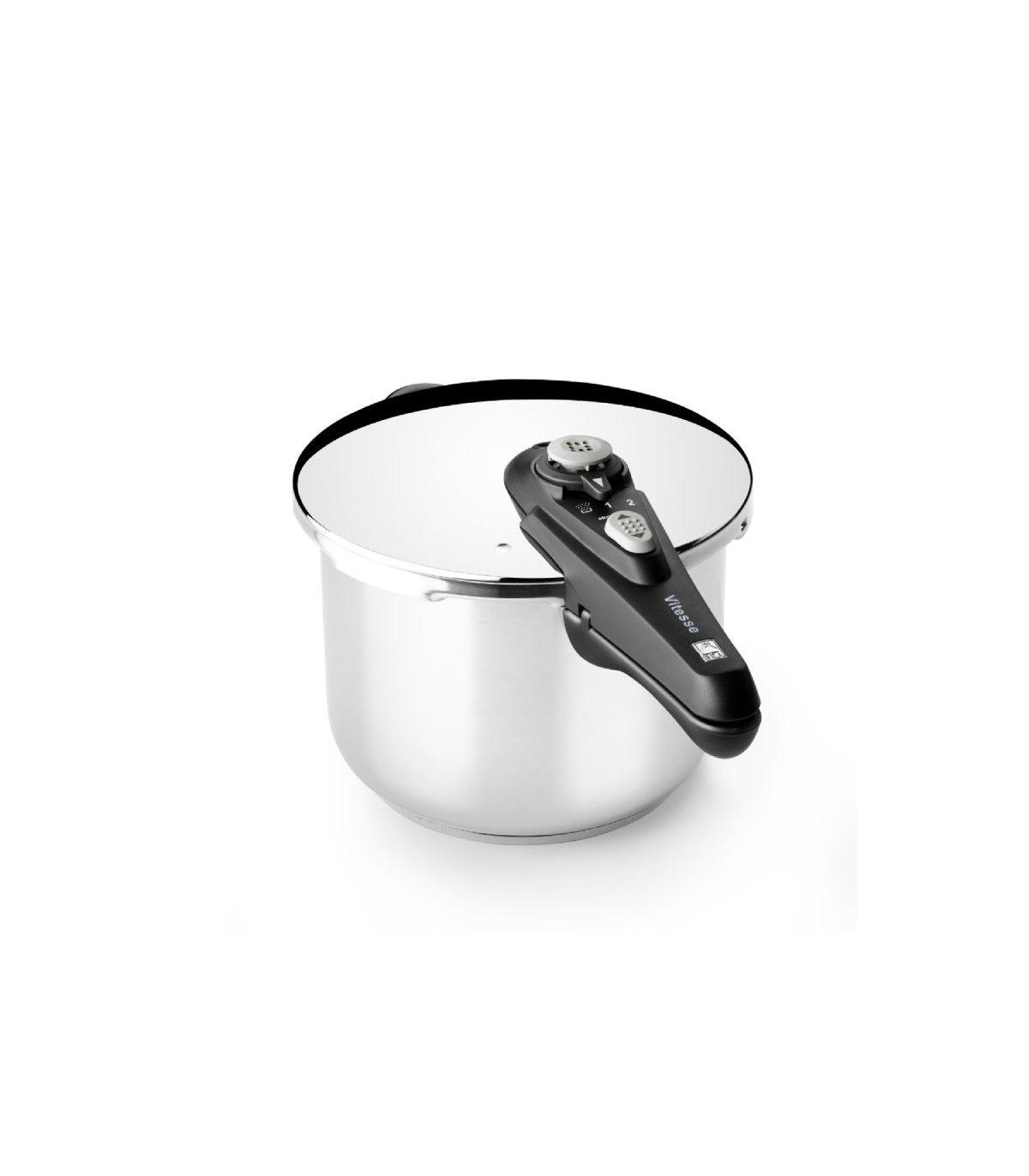 Olla a Presin Bra Vitesse A185104/ 24cm/ 9L/ Acero Inoxidable/ Apta para Induccin