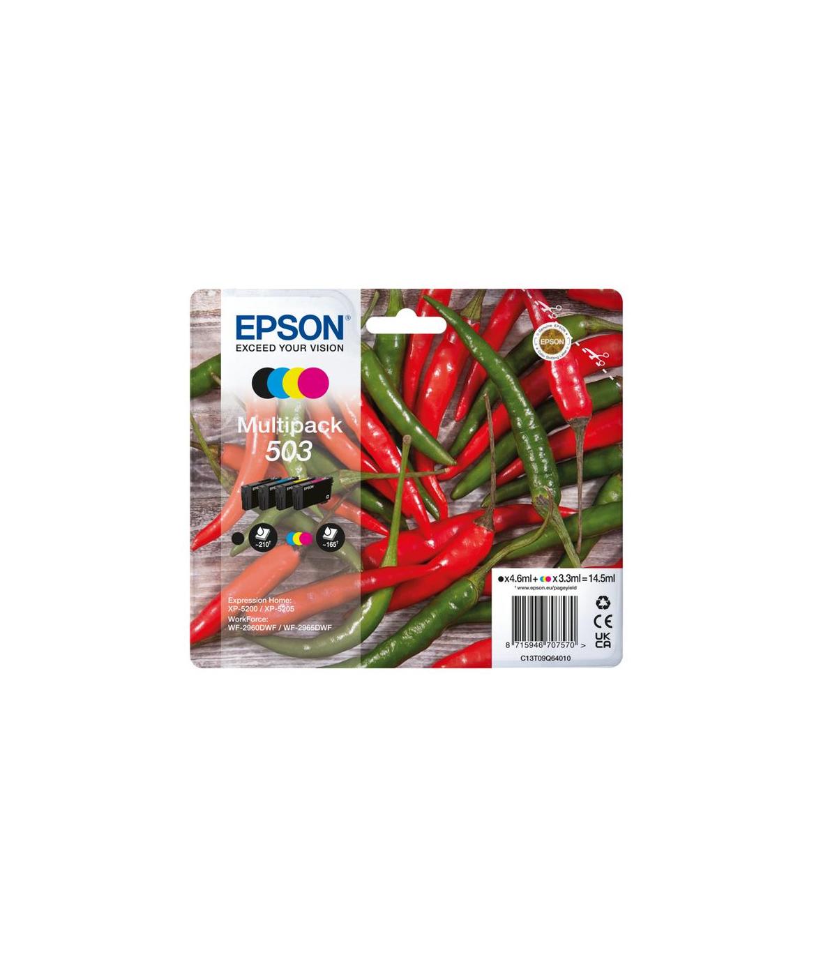 PACK DE CARTUCHOS 4 COLORES (CMYBK) EPSON 503