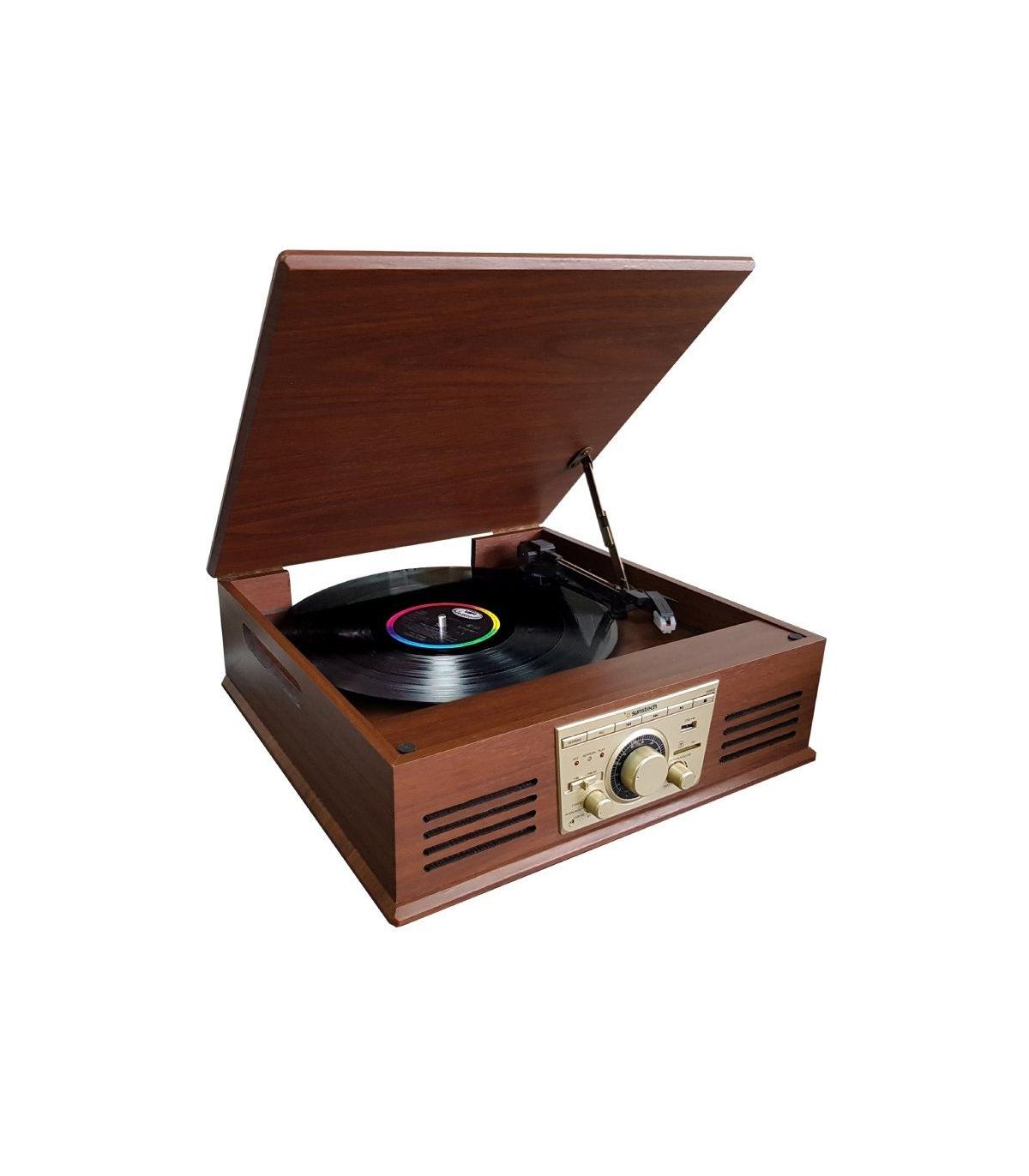 Tocadiscos Sunstech PXR32/ Bluetooth/ Radio FM/ Conversor a MP3