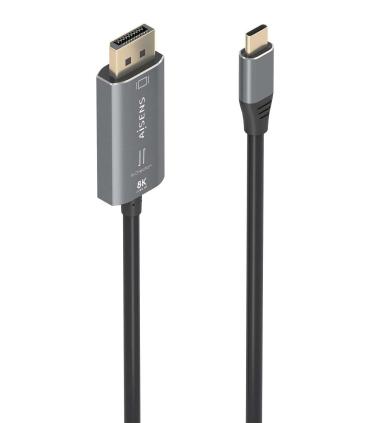 Cable Conversor Aisens A109-0880  USB Tipo-C Macho - DisplayPort Macho  1.8m  Negro