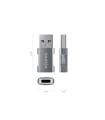 Adaptador USB 3.2 GEN2 Aisens A108-0655  USB Tipo-C Hembra - USB Macho