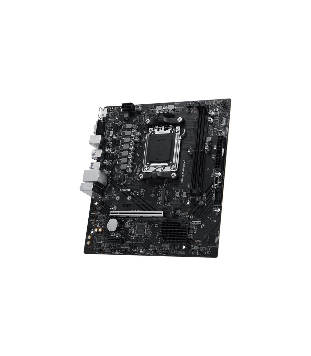 PLACA MSI PRO A620AM-B EVO,AMD,AM5,A520,2DDR5,128GB,VGA+HDMI,2.5GBLAN,2SATA3+1XM.2,6USB3.2,MATX