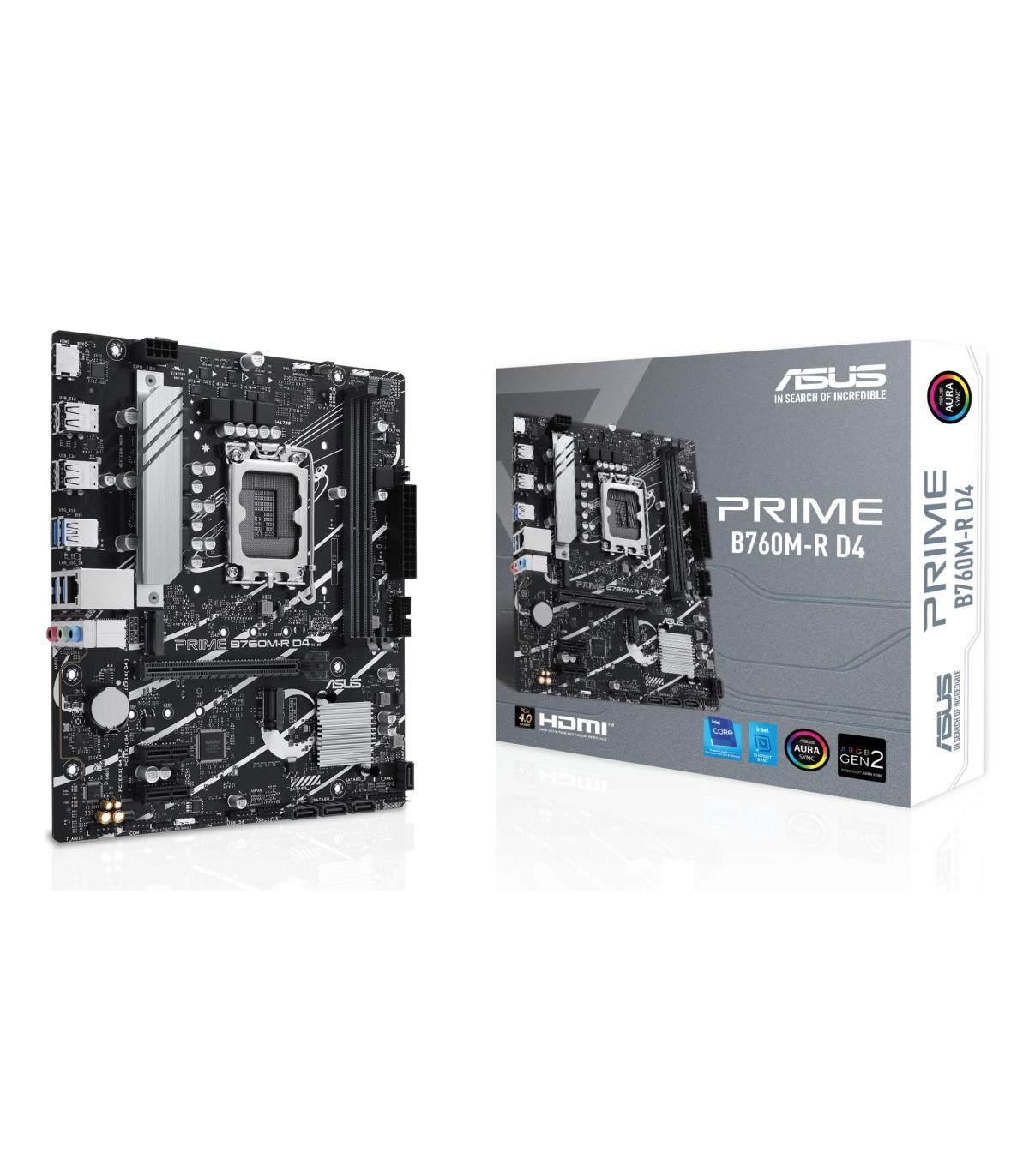 Placa Base Asus Prime B760M-R D4 Socket 1700  DDR4  PCIe 4.0  Micro ATX
