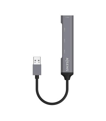 HUB AISENS USB 3.0 ALUMINIO TIPO A M-4XTIPO A H 10CM GRIS
