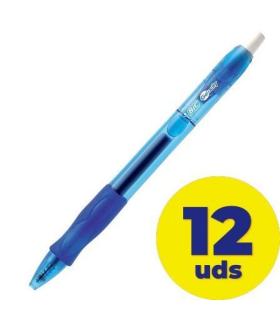 Caja de Bolgrafos de Tinta de Gel Bic Gelocity 526274/ 12 unidades/ Azules
