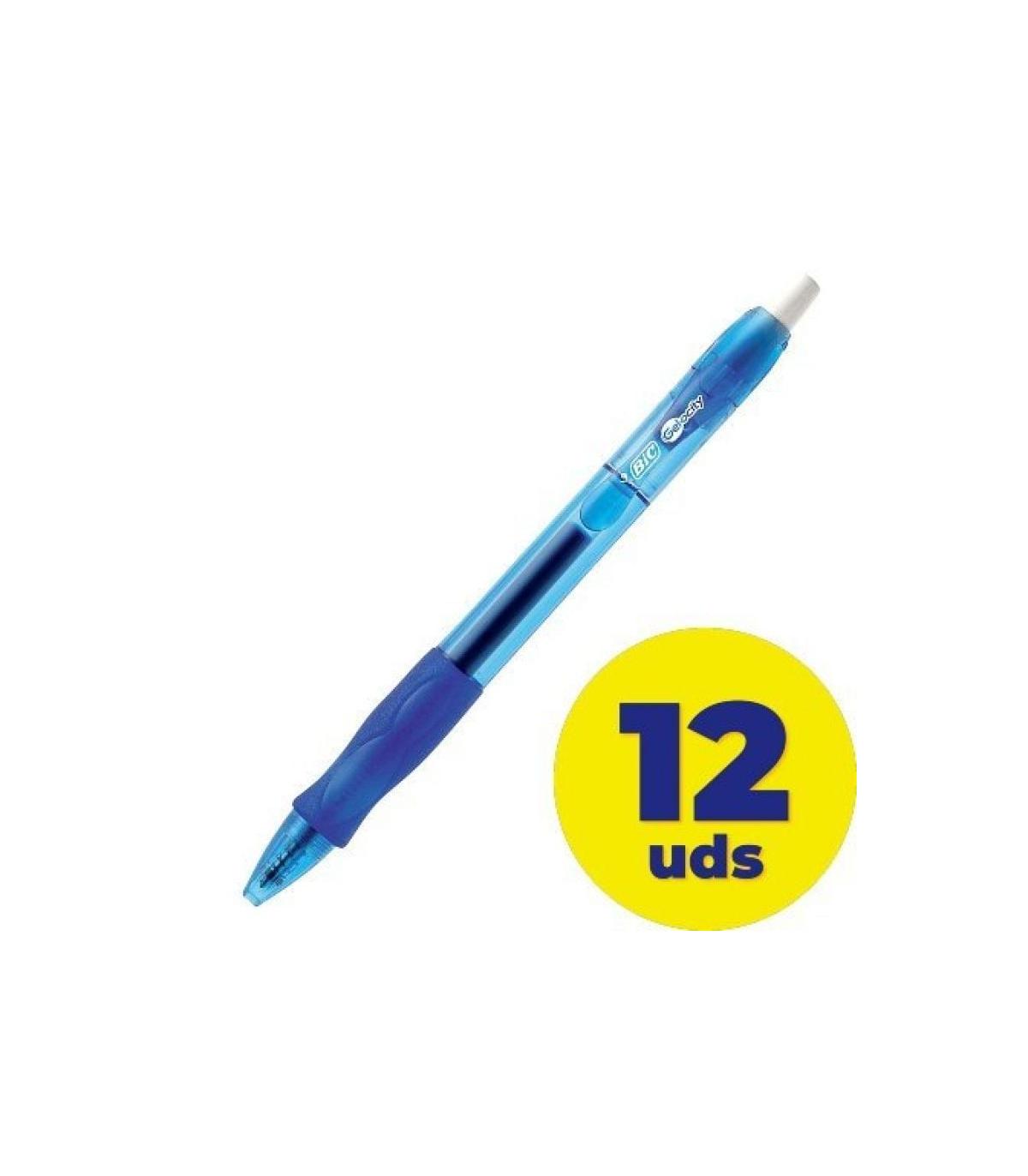 Caja de Bolgrafos de Tinta de Gel Bic Gelocity 526274/ 12 unidades/ Azules