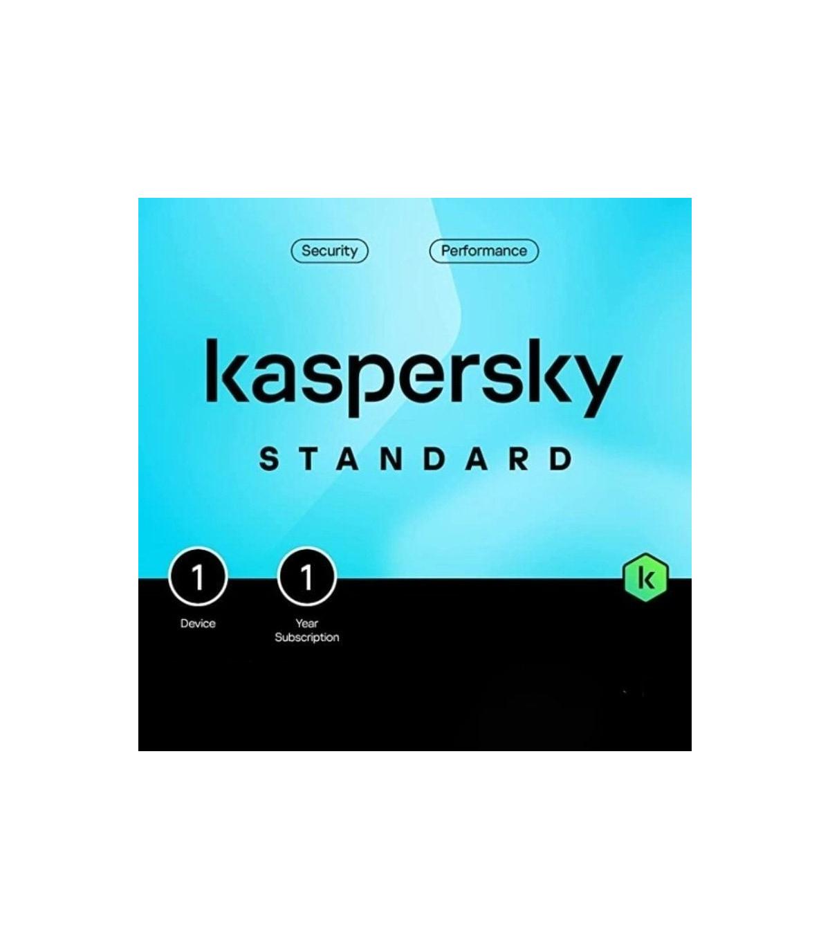 Antivirus Kaspersky Standard/ 1 Dispositivo/ 1 Ao venta con pc/ Formato Tarjeta