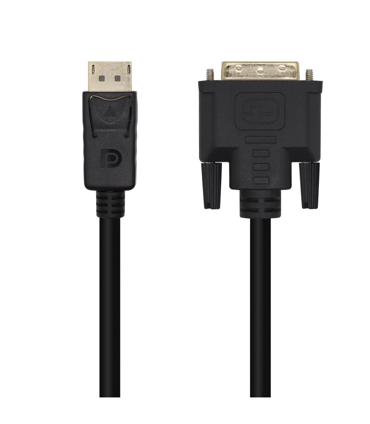 Cable Conversor Aisens A125-0463  DisplayPort Macho - DVI Macho  Hasta 5W  2300Mbps  3m  Negro