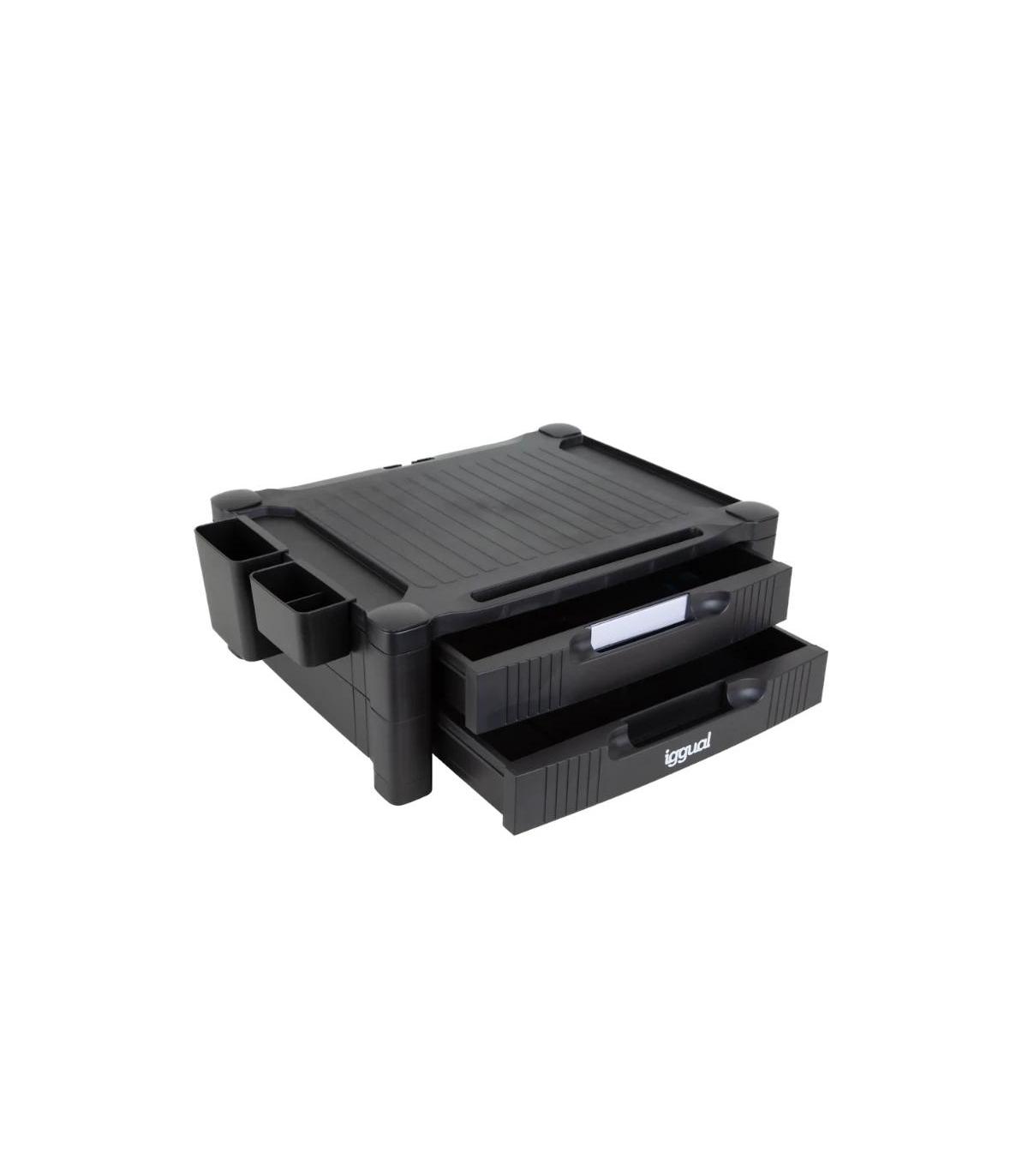 Iggual EM2C Elevador Monitor 2 Cajones Negro