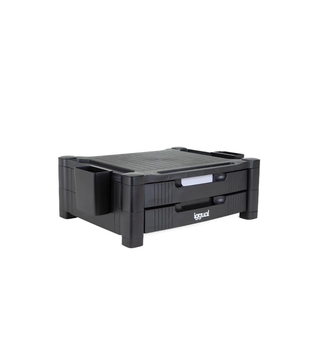 Iggual EM2C Elevador Monitor 2 Cajones Negro
