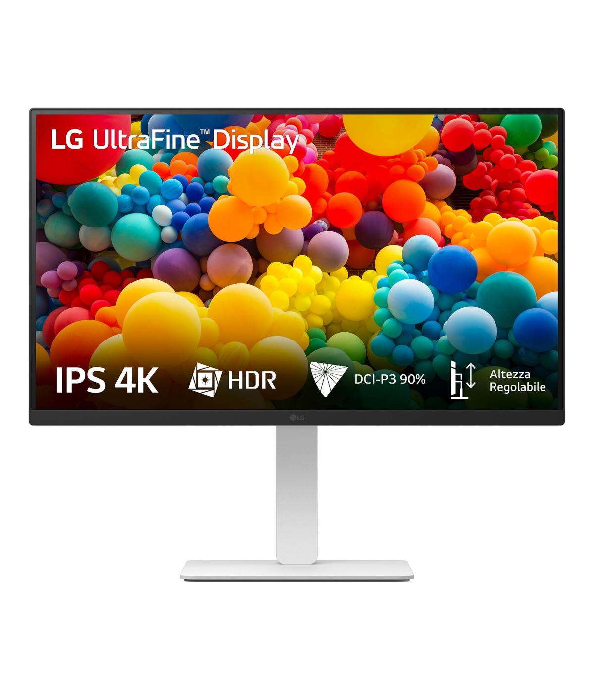 Monitor Profesional LG UltraFine 27US550-W 27'  4K  Regulable En Altura  Blanco