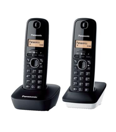 Telfono Inalmbrico Panasonic KX-TG1612SP1/ Pack DUO/ Negro