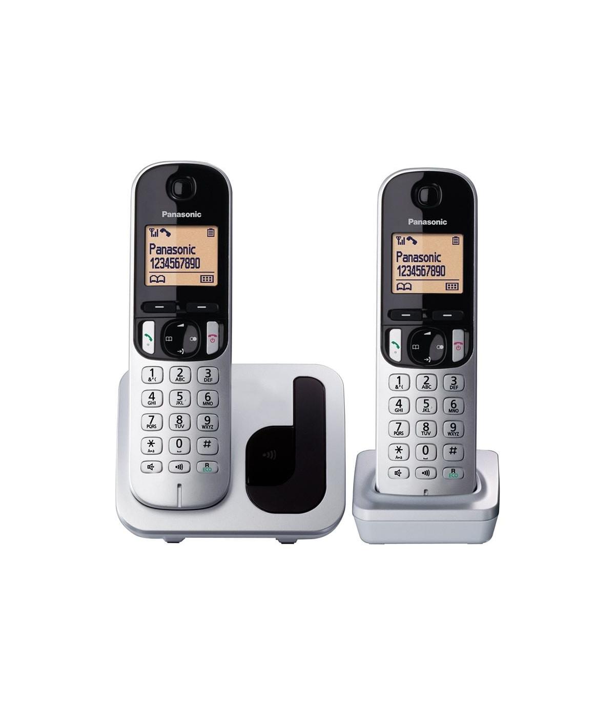 Telfono Inalmbrico Panasonic KX-TGC212PL/ Pack DUO/ Plata