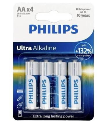 Pack De 4 Pilas AA Philips LR6E4B 10  1.5V  Alcalina
