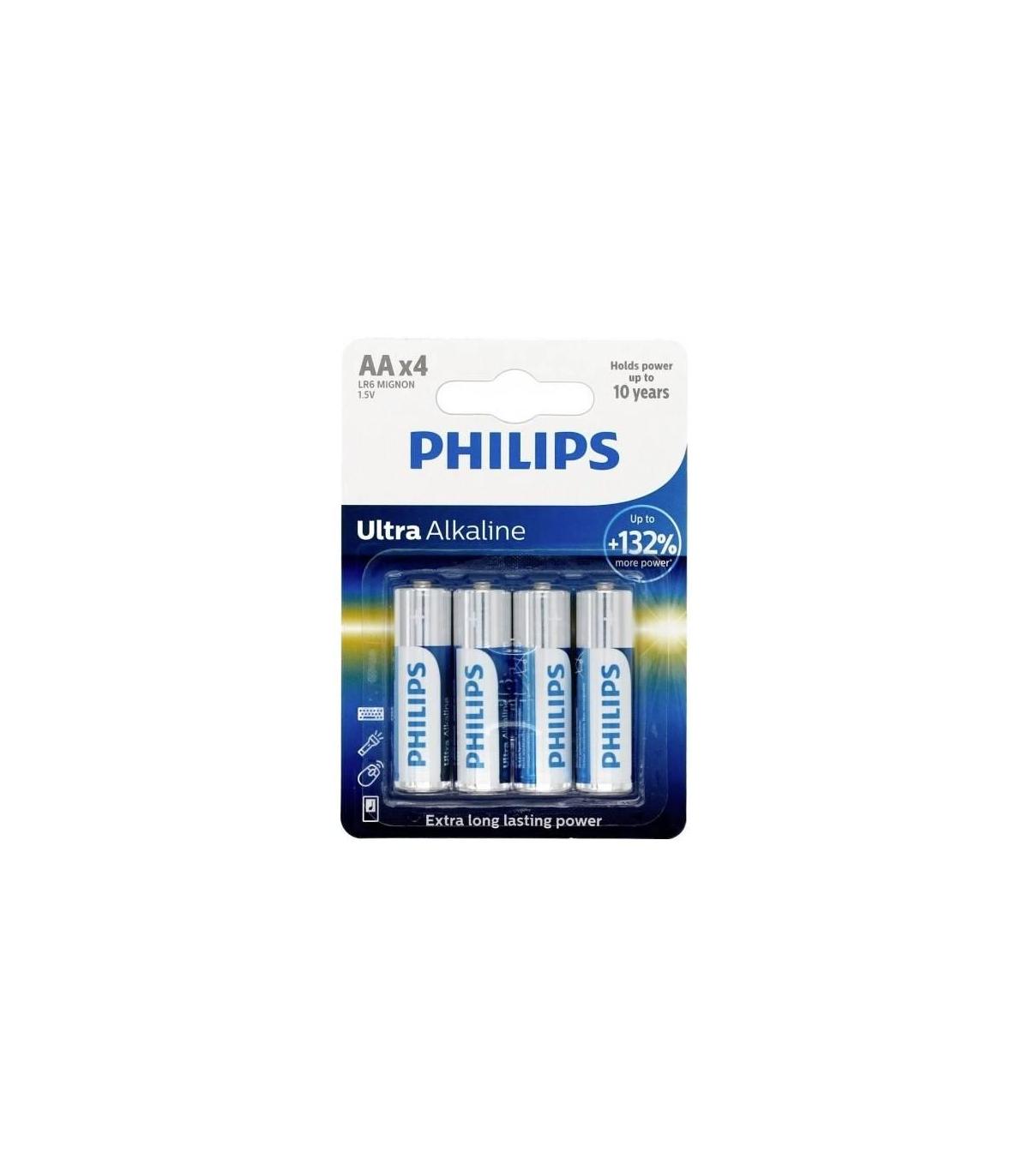 Pack De 4 Pilas AA Philips LR6E4B 10  1.5V  Alcalina
