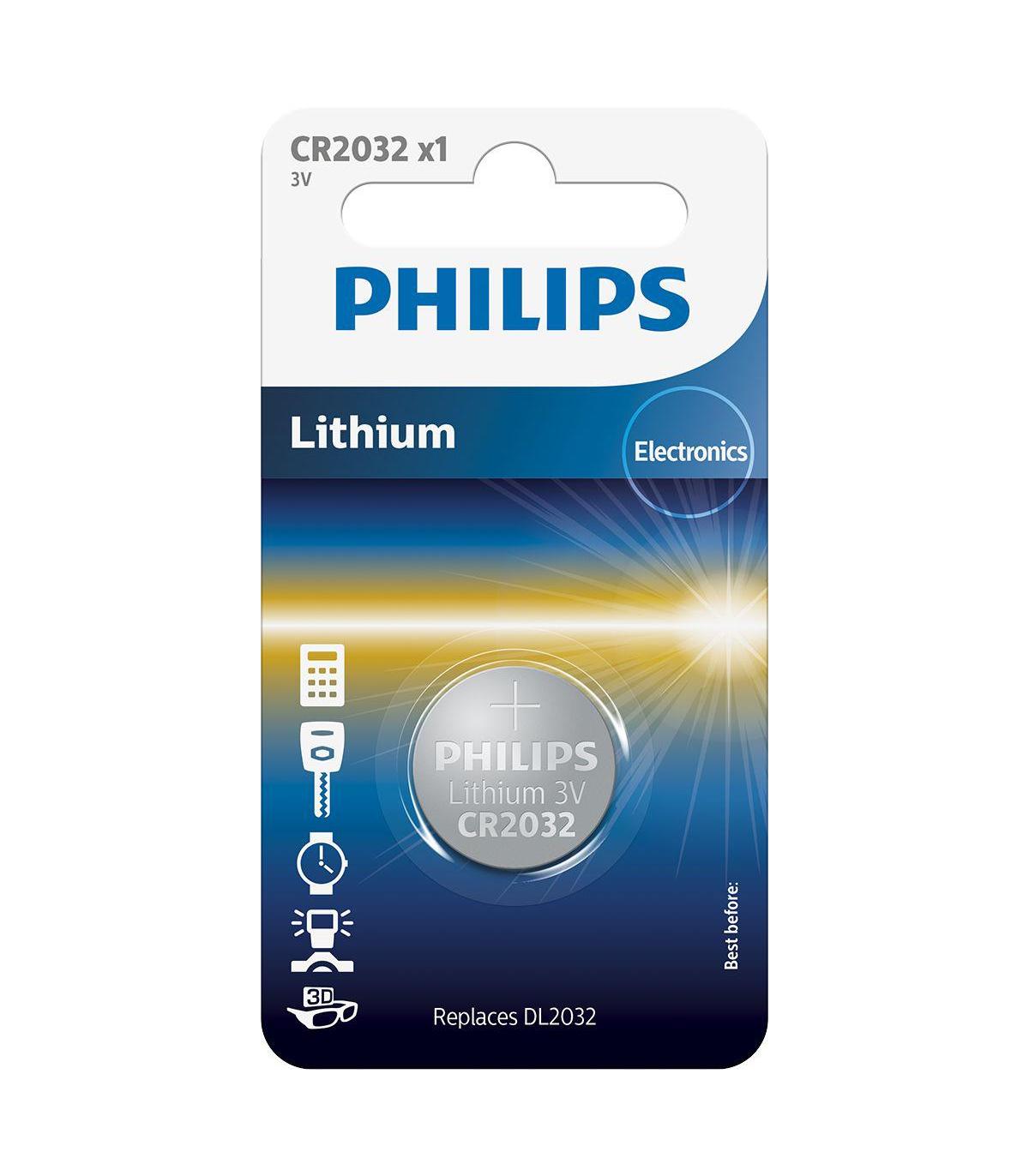 Pila De Botn Philips CR2032  3V