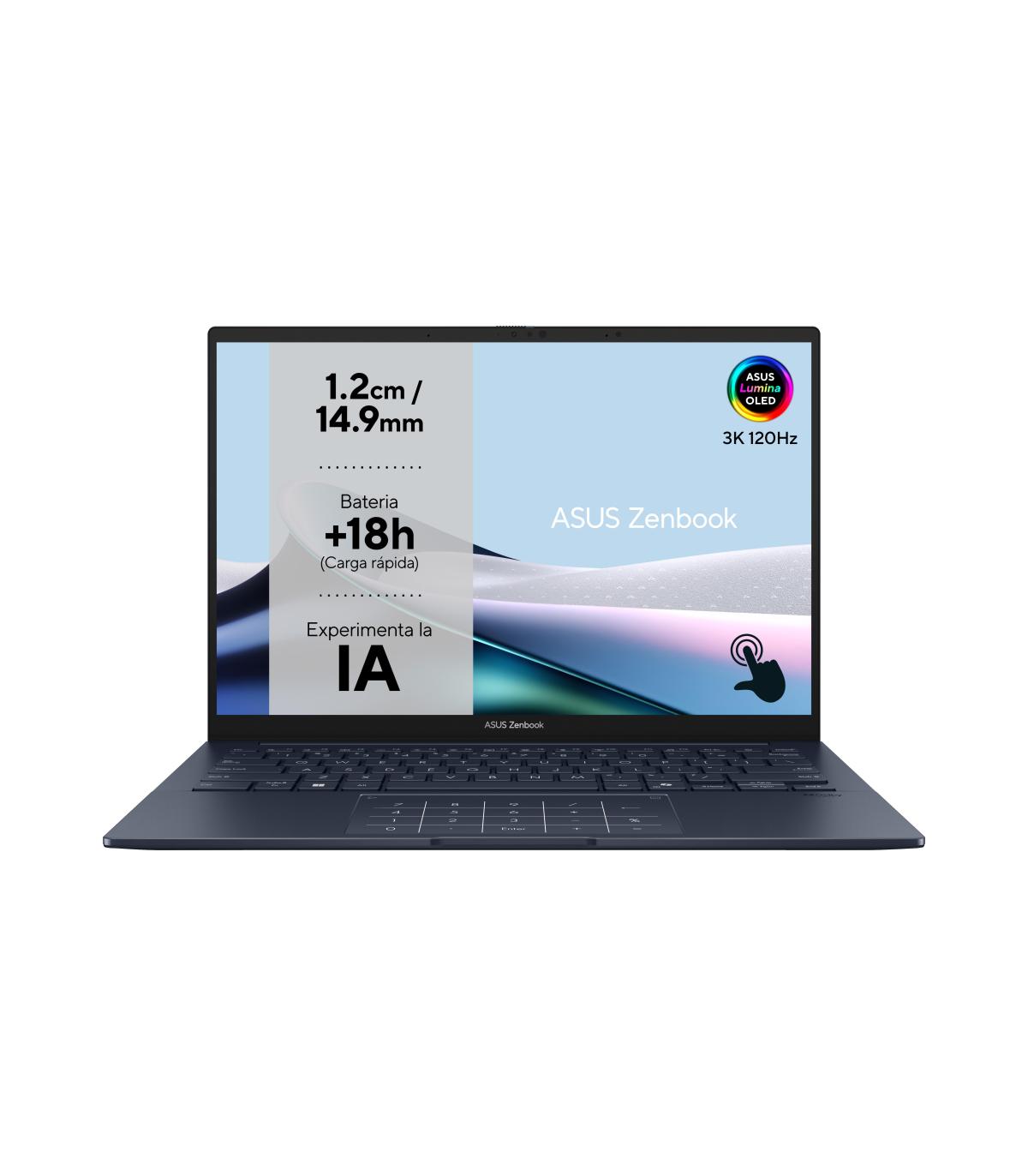 Porttil Asus ZenBook 14 OLED UX3405CA-PZ284W Intel Core Ultra 7-255H  16GB  1TB SSD  14' Tactil  Win11