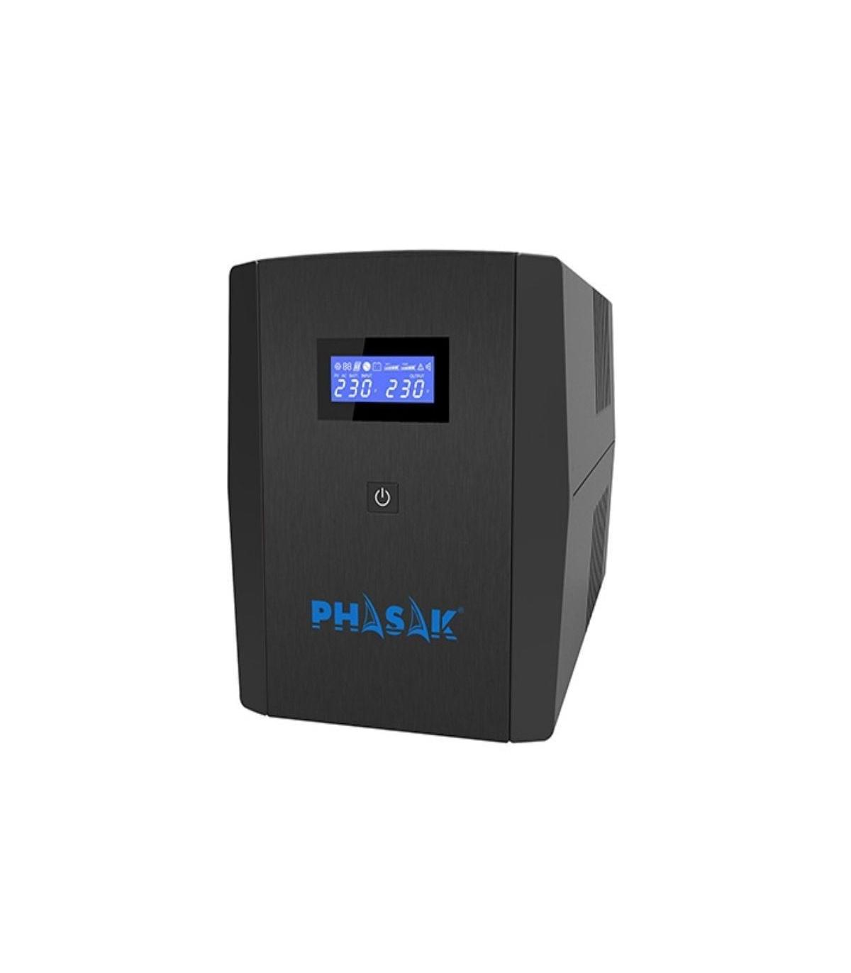 SAI Lnea Interactiva Phasak SIRIUS 1560 VA Interactive/ 1560VA-900W/ 4 Salidas/ Formato Torre